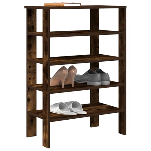 INLIFE Schuhregal Räuchereiche 61x32x87,5 cm Holzwerkstoff,Heim & Garten,Haushaltsbedarf,Aufbewahrung & Ordnungssysteme,Kleideraufbewahrung,Schuhregale & -schränke,Braun,13.9 KG,859855 von INLIFE