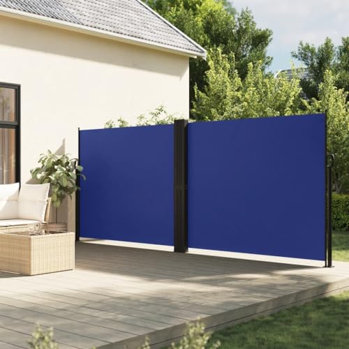 INLIFE Seitenmarkise Ausziehbar Blau 180x1200 cm,Heim & Garten,Rasen & Garten,Garten & Balkon,Sonnenschirme & Sonnenschutze,Blau,18.1 KG,4004836 von INLIFE