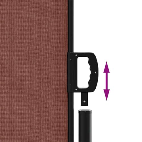 INLIFE Seitenmarkise Ausziehbar Braun 140x500 cm,Heim & Garten,Rasen & Garten,Garten & Balkon,Sonnenschirme & Sonnenschutze,Braun,7.1 KG,4004419 von INLIFE