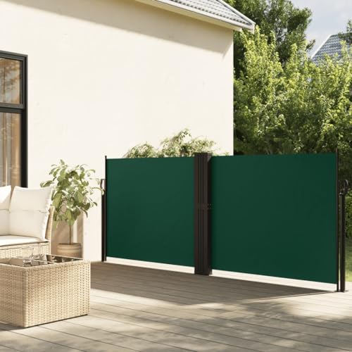 INLIFE Seitenmarkise Ausziehbar Dunkelgrün 140x1000 cm,Heim & Garten,Rasen & Garten,Garten & Balkon,Sonnenschirme & Sonnenschutze,Grün,14.55 KG,4004725 von INLIFE