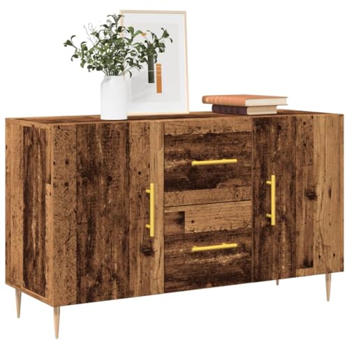 INLIFE Sideboard Altholz-Optik 100x36x60 cm Holzwerkstoff,Möbel,Schränke,Sideboards,Braun,29.06 KG,857318 von INLIFE