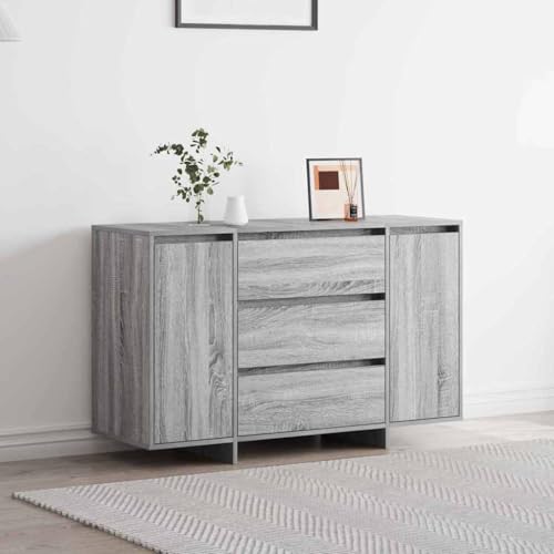 INLIFE Sideboard Grau Sonoma 120 x 41 x 75 cm Holzwerkstoff,Möbel,Schränke,Sideboards,Grau,49.2 KG,3333911 von INLIFE