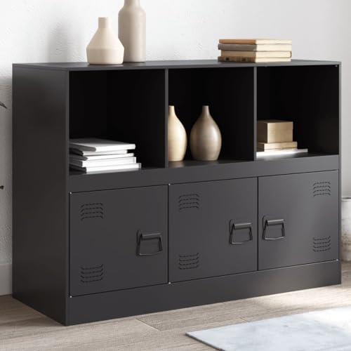 INLIFE Sideboard Schwarz 99x39x73 cm Stahl,Möbel,Schränke,Sideboards,Schwarz,21.03 KG,841787 INLIFE Sideboard Schwarz 99x39x73 cm Stahl,Möbel,Schränke,Sideboards,Schwarz,21.03 KG,841787 von INLIFE