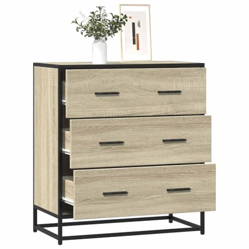 INLIFE Sideboard Sonoma-Eiche 68x35x76 cm Holzwerkstoff und Metall,Möbel,Schränke,Sideboards,Braun,27 KG,848970 von INLIFE