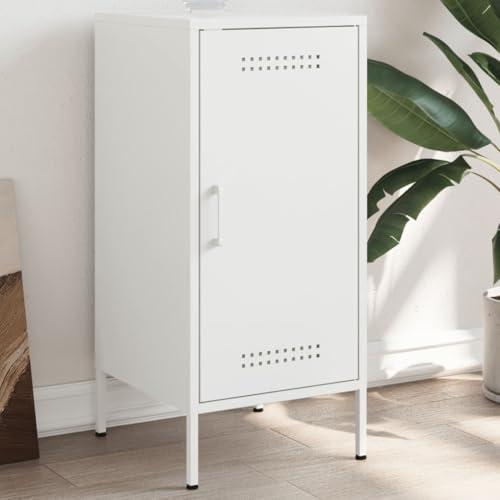 INLIFE Sideboard Weiß 36x39x79 cm Stahl,Möbel,Schränke,Sideboards,Weiß,11.8 KG,843022 von INLIFE