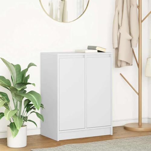 INLIFE Sideboard Weiß 57x34x76 cm Holzwerkstoff,Möbel,Schränke,Sideboards,Weiß,20.2 KG,861616 von INLIFE