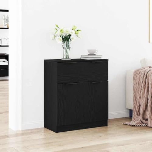 INLIFE Sideboard mit Schubladen Schwarz 60 x 30 x 70 cm Holzwerkstoff,Möbel,Schränke,Sideboards,Schwarz,18.3 KG,862738 von INLIFE