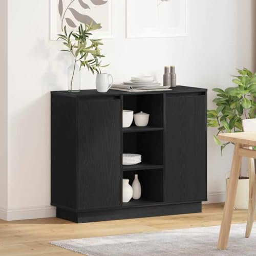 INLIFE Sideboard mit Tür Schwarze Eiche 90 x 32 x 75 cm Holzwerkstoff,Möbel,Schränke,Spiegel- & Waschbeckenunterschränke,Badezimmerwaschtische,Schwarz,27.1 KG,869683 INLIFE Sideboard mit Tür Schwarze Eiche 90 x 32 x 75 cm Holzwerkstoff,Möbel,Schränke,Spiegel- & Waschbeckenunterschränke,Badezimmerwaschtische,Schwarz,27.1 KG,869683 von INLIFE