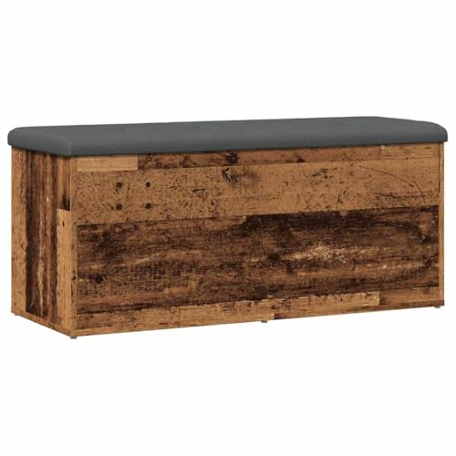 INLIFE Sitzbank mit Stauraum Altholz-Optik 102x42x45 cm Holzwerkstoff,Möbel,Sitzbänke,Truhen- & Flurbänke,Braun,23.4 KG,857619 von INLIFE