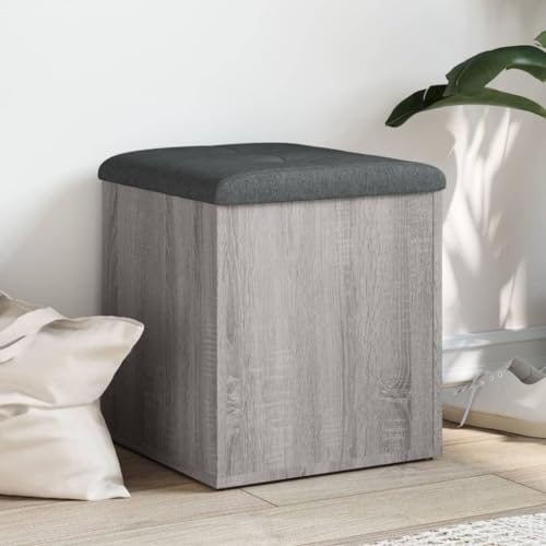 INLIFE Sitzbank mit Stauraum Grau Sonoma 42x42x45 cm Holzwerkstoff,Möbel,Sitzbänke,Truhen- & Flurbänke,Grau,11.86 KG,835038 von INLIFE
