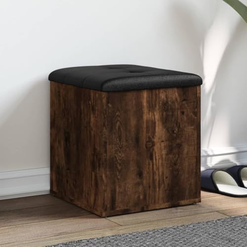 INLIFE Sitzbank mit Stauraum Räuchereiche 42x42x45 cm Holzwerkstoff,Möbel,Sitzbänke,Truhen- & Flurbänke,Braun,11.76 KG,835037 von INLIFE