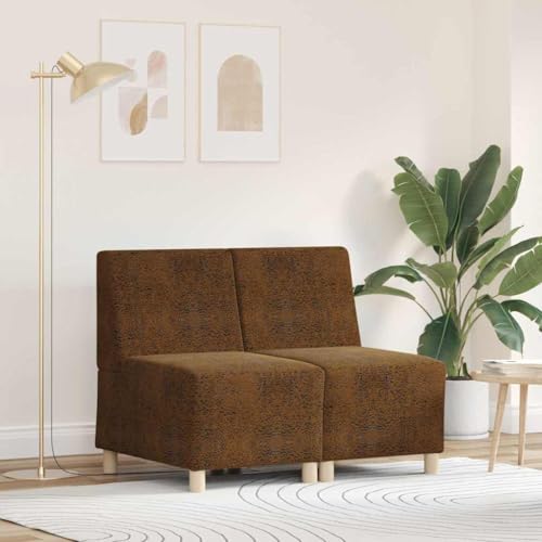 INLIFE Sofa Stuhl 2 pcs Braun 55 x 74 x 82 cm Faux Wildleder,Möbel,Sofas,Braun,31 KG,3399788 von INLIFE