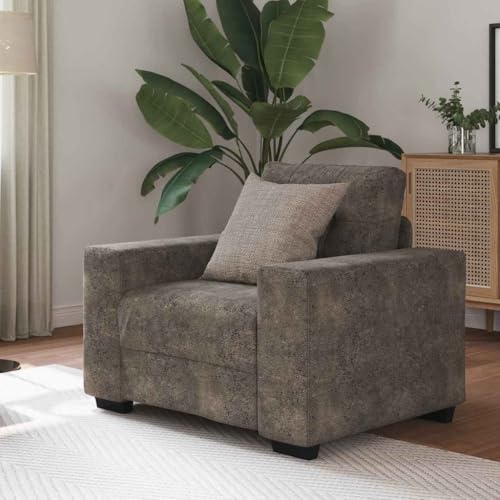INLIFE Sofa Stuhl mit Kissen Dunkelgrau Kunstleder,Möbel,Sofas,Grau,16.7 KG,4105109 von INLIFE