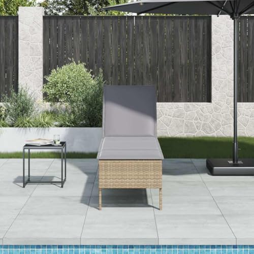 INLIFE Sonnenliege mit Auflage Beige 55x200x44 cm Poly Rattan,Möbel,Gartenmöbel,Gartensitzmöbel,Sonnenliegen,Beige,16.2 KG,4104103 INLIFE Sonnenliege mit Auflage Beige 55x200x44 cm Poly Rattan,Möbel,Gartenmöbel,Gartensitzmöbel,Sonnenliegen,Beige,16.2 KG,4104103 von INLIFE