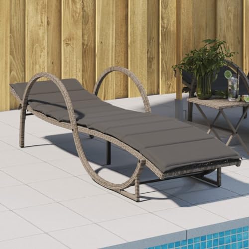INLIFE Sonnenliege mit Auflage Grau 60x199x42 cm Poly Rattan,Möbel,Gartenmöbel,Gartensitzmöbel,Sonnenliegen,Grau,14.2 KG,368259 INLIFE Sonnenliege mit Auflage Grau 60x199x42 cm Poly Rattan,Möbel,Gartenmöbel,Gartensitzmöbel,Sonnenliegen,Grau,14.2 KG,368259 von INLIFE
