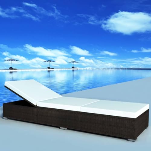 INLIFE Sonnenliege mit Auflage in Cremeweiß Poly-Rattan Braun,Möbel,Gartenmöbel,Gartensitzmöbel,Sonnenliegen,Braun,18.6 KG,317105 INLIFE Sonnenliege mit Auflage in Cremeweiß Poly-Rattan Braun,Möbel,Gartenmöbel,Gartensitzmöbel,Sonnenliegen,Braun,18.6 KG,317105 von INLIFE