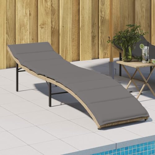 INLIFE Sonnenliege mit Kissen Beige 55x199x50 cm Poly Rattan,Möbel,Gartenmöbel,Gartensitzmöbel,Sonnenliegen,Beige,11.6 KG,368249 INLIFE Sonnenliege mit Kissen Beige 55x199x50 cm Poly Rattan,Möbel,Gartenmöbel,Gartensitzmöbel,Sonnenliegen,Beige,11.6 KG,368249 von INLIFE