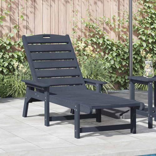 INLIFE Sonnenliege mit Kissen Marineblau 73,5 x 92 x 90cm Plastik,Möbel,Gartenmöbel,Gartensitzmöbel,Gartenstühle,Marineblau,27.2 KG,42006638 von INLIFE