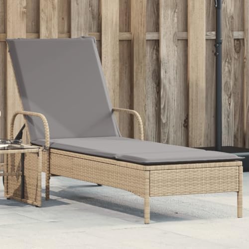 INLIFE Sonnenliege mit Rollen und Auflage Beige Poly Rattan,Möbel,Gartenmöbel,Gartensitzmöbel,Sonnenliegen,Beige,13.8 KG,368311 INLIFE Sonnenliege mit Rollen und Auflage Beige Poly Rattan,Möbel,Gartenmöbel,Gartensitzmöbel,Sonnenliegen,Beige,13.8 KG,368311 von INLIFE