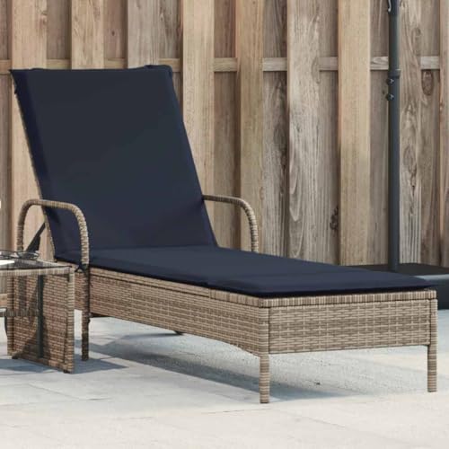 INLIFE Sonnenliege mit Rollen und Kissen Grau Poly Rattan,Möbel,Gartenmöbel,Gartensitzmöbel,Sonnenliegen,Grau,15 KG,368315 INLIFE Sonnenliege mit Rollen und Kissen Grau Poly Rattan,Möbel,Gartenmöbel,Gartensitzmöbel,Sonnenliegen,Grau,15 KG,368315 von INLIFE