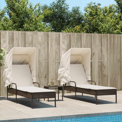 INLIFE Sonnenliegen 2 STK. mit Dach und Tisch Braun Poly Rattan,Möbel,Gartenmöbel,Gartensitzmöbel,Sonnenliegen,Braun,37.6 KG,3261570 INLIFE Sonnenliegen 2 STK. mit Dach und Tisch Braun Poly Rattan,Möbel,Gartenmöbel,Gartensitzmöbel,Sonnenliegen,Braun,37.6 KG,3261570 von INLIFE