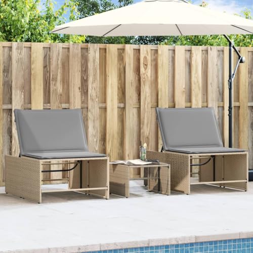 INLIFE Sonnenliegen 2 STK. mit Tisch Beige Poly Rattan,Möbel,Gartenmöbel,Gartensitzmöbel,Sonnenliegen,Beige,23.8 KG,368425 INLIFE Sonnenliegen 2 STK. mit Tisch Beige Poly Rattan,Möbel,Gartenmöbel,Gartensitzmöbel,Sonnenliegen,Beige,23.8 KG,368425 von INLIFE