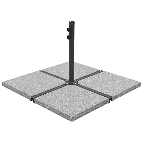 INLIFE Sonnenschirm-Gewichtsplatte Granit 25 kg Quadratisch Grau von INLIFE