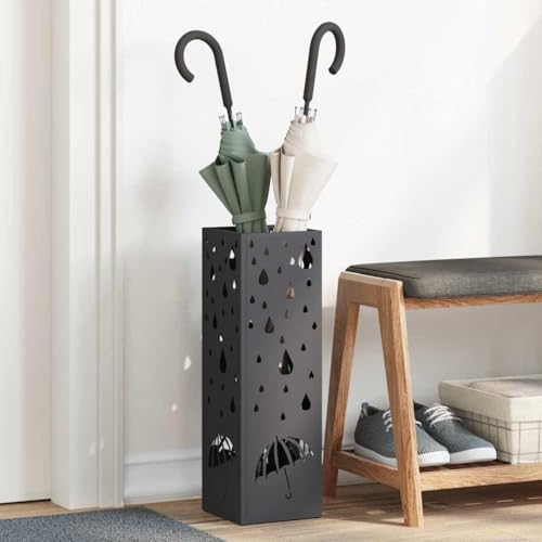 INLIFE Sonnenschirmhalter Schwarz 15,5 x 15,5 x 49 cm Stahl,Heim & Garten,Haushaltsbedarf,Aufbewahrung & Ordnungssysteme,Aufbewahrungshaken & Regale,Schirmständer,Schwarz,2.5 KG,868476 von INLIFE