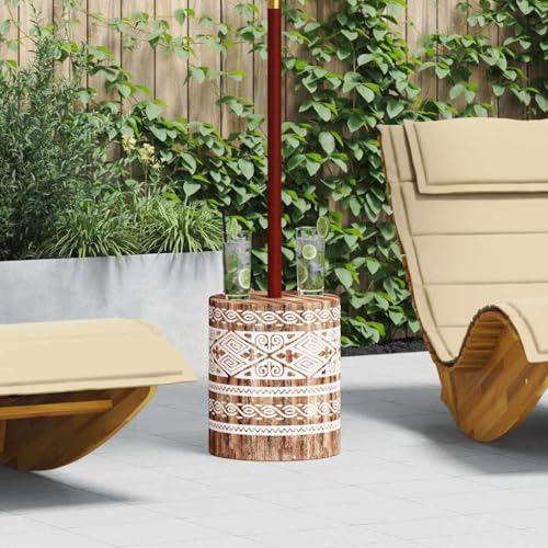 INLIFE Sonnenschirmständer gewaschenes Weiß Ø34 x 40 cm Massivholz,Heim & Garten,Rasen & Garten,Garten & Balkon,Zubehör für Sonnenschirme & Sonnenschutze,Sonnenschirmständer,Weiß,24.5 KG,42006472 von INLIFE