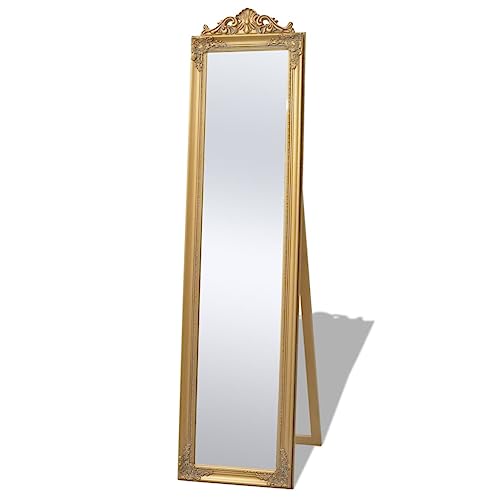 INLIFE Standspiegel im Barock-Stil 160x40 cm Golden,Heim & Garten,Dekoration,Spiegel,Gold,11.25 KG,243692 von INLIFE