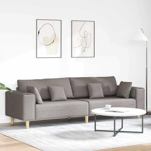 INLIFE Stoffsofa mit Kissen Taupe 208 cm Stoff,Möbel,Sofas,Taupe,40 KG,3335148 von INLIFE