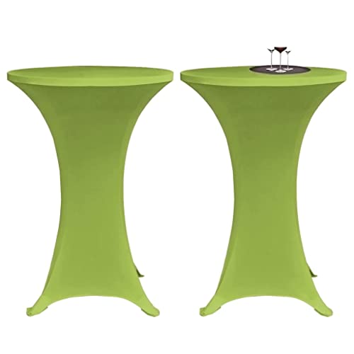 INLIFE Stretch Tischhusse 2 STK 70 cm Grün-1432 von INLIFE