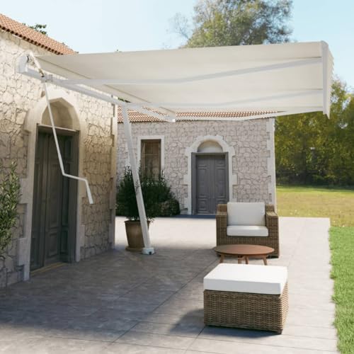 INLIFE Stützen für Markisen Weiß 600x245 cm Eisen,Heim & Garten,Rasen & Garten,Garten & Balkon,Markisen,White,36.8 KG,315092 von INLIFE