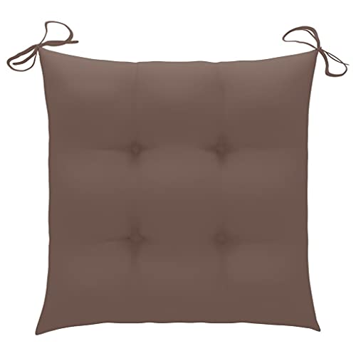 INLIFE Stuhlkissen 4 STK. Taupe 40x40x7 cm Stoff von INLIFE