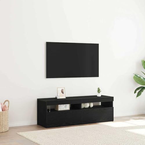 INLIFE TV-Schränk Schwarz 120 x 35 x 40 cm Holzwerkstoff,Möbel,TV-Möbel,Schwarz,23.3 KG,862553 von INLIFE