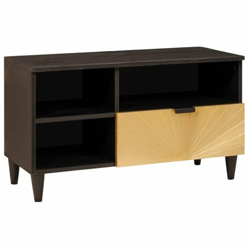 INLIFE TV-Schränk Schwarz und Gold 80 x 33 x 46 cm massives Mangoholz,Möbel,Schränke,Mediaaufbewahrung,Gold,16.55 KG,4017845 INLIFE TV-Schränk Schwarz und Gold 80 x 33 x 46 cm massives Mangoholz,Möbel,Schränke,Mediaaufbewahrung,Gold,16.55 KG,4017845 von INLIFE
