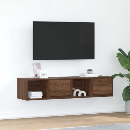 INLIFE TV-Schränke 2 STK. Braun Eichen-Optik 60x31x25,5 cm,Möbel,TV-Möbel,Braun,19.6 KG,861449 von INLIFE