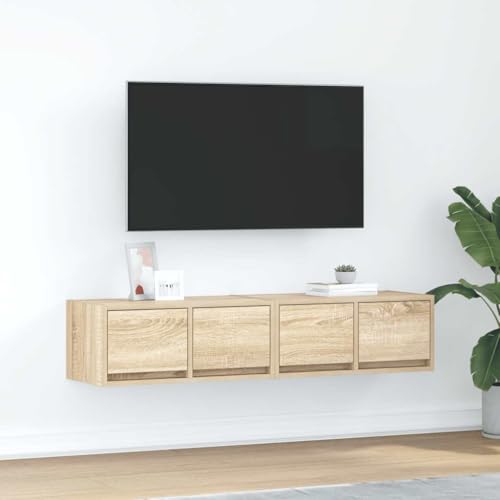 INLIFE TV-Schränke 2 STK. Sonoma-Eiche 60x31x25,5 cm Holzwerkstoff,Möbel,TV-Möbel,Braun,22.95 KG,861495 von INLIFE