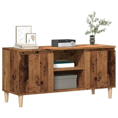 INLIFE TV-Schrank Altholz-Optik 102x35x50 cm Holzwerkstoff,Möbel,TV-Möbel,Braun,20.15 KG,856428 von INLIFE