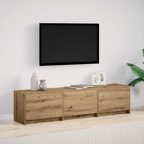 INLIFE TV-Schrank Artisan Eiche 162,5 x 34 x 40 cm Holzwerkstoff,Möbel,TV-Möbel,Braun,29 KG,868951 von INLIFE
