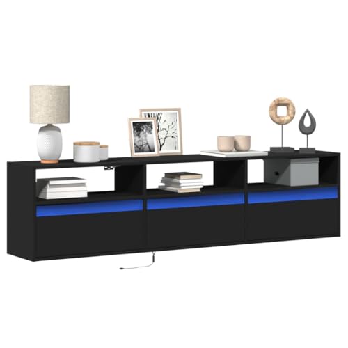 INLIFE TV-Wandschrank mit LED Schwarz 180x31x45 cm,Möbel,TV-Möbel,Schwarz,40.3 KG,3307941 INLIFE TV-Wandschrank mit LED Schwarz 180x31x45 cm,Möbel,TV-Möbel,Schwarz,40.3 KG,3307941 von INLIFE