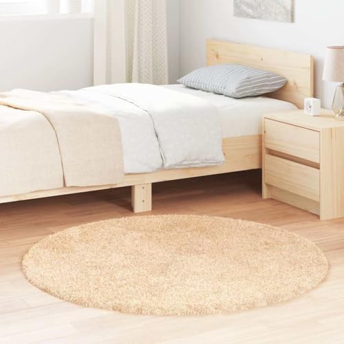 INLIFE Teppich Shaggy Hochflor NAVARRA Beige 120x120 cm Polyester,Heim & Garten,Dekoration,Teppiche,Beige,0.88 KG,4102901 von INLIFE