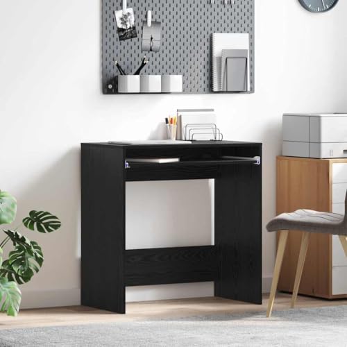INLIFE Tisch mit Regal Schwarze Eiche 77,5 x 43 x 79 cm Holzwerkstoff,Möbel,Büromöbel,Schreibtische,Schwarz,17.45 KG,869515 von INLIFE