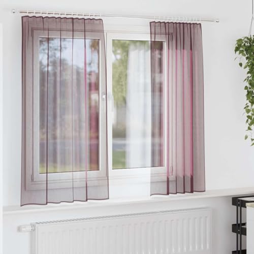 INLIFE Voile Vorhänge mit Stangentaschen 2 STK. Lila,Heim & Garten,Dekoration,Fensterdrapierung,Vorhänge & Gardinen,Lila,0.28 KG,4102201 von INLIFE