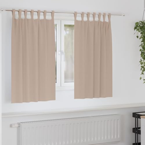 INLIFE Vorhänge mit Vorhängen 2 pcs Taupe Polyester,Heim & Garten,Dekoration,Fensterdrapierung,Vorhänge & Gardinen,Taupe,1.11 KG,4107548 von INLIFE