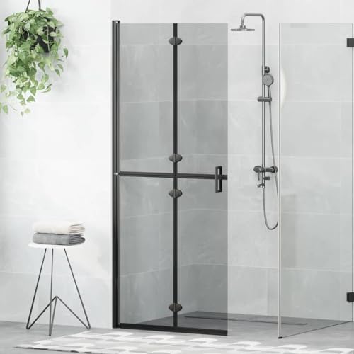 INLIFE Walk-in Duschwand Schwarz und dunkel-transparent 80 x 190 cm,Heimwerkerbedarf,Sanitärbedarf,Zubehör für sanitäre Anlagen,Duschkabinen Zubehör,Duschwände,Schwarz,20.77 KG,42017964 von INLIFE