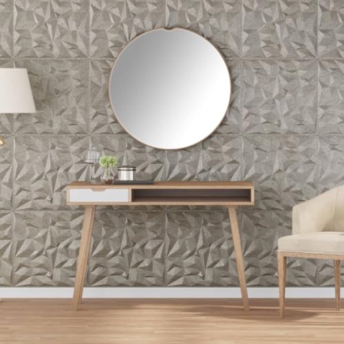 INLIFE Wandpaneele 12 STK. Beton 50x50 cm XPS 3 m² Amethyst,Heimwerkerbedarf,Baumaterialien,Wandverkleidung,Grau,1 KG,4100054 von INLIFE