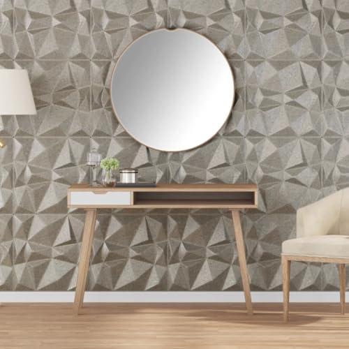 INLIFE Wandpaneele 12 STK. Beton 50x50 cm XPS 3 m² Diamant,Heimwerkerbedarf,Baumaterialien,Wandverkleidung,Grau,1 KG,4100060 von INLIFE
