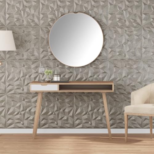 INLIFE Wandpaneele 12 STK. Beton 50x50 cm XPS 6 m² Amethyst,Heimwerkerbedarf,Baumaterialien,Wandverkleidung,Grau,1.6 KG,4100055 von INLIFE