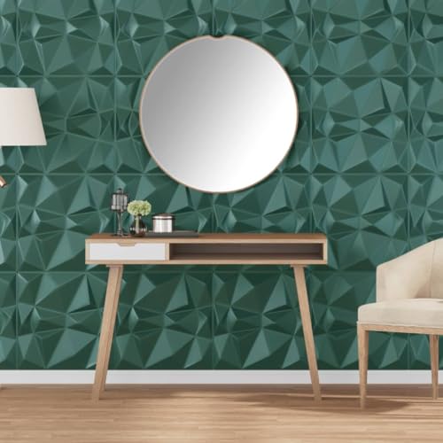 INLIFE Wandpaneele 12 STK. Grün 50x50 cm XPS 3 m² Diamant,Heimwerkerbedarf,Baumaterialien,Wandverkleidung,Grün,1 KG,4100061 von INLIFE